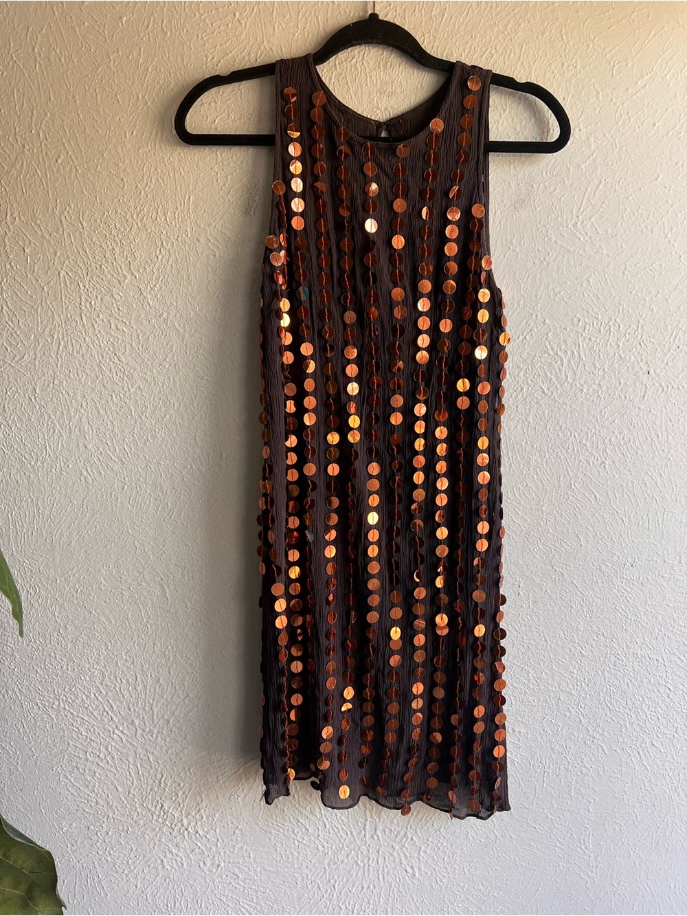 Silk sheer sequin dress